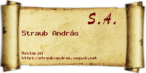 Straub András névjegykártya
